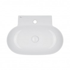 Умывальник Раковина Qtap Cardinal 565х400х130 White з донним клапаном QT0411K177W 