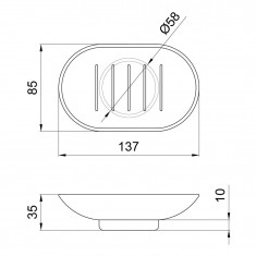  Мильниця Lidz Oreo 0210 (матове скло) LDORE0210CRM32454 Chrome 