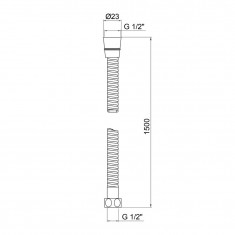  Шланг Lidz Niagara 03 1,5 м LDNIA03CRM35452 Chrome 