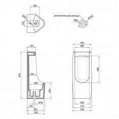  Пісуар підлоговий Qtap Crow 390х360х870 White QT0588HDU005W 