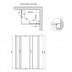  Душова кабіна Lidz Wawel SC100x80.SAT.LOW.FR, скло Frost 5 мм без піддона 