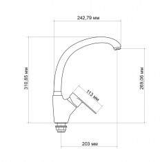  Змішувач для кухні Lidz Tani 007F (k40) LDTAN007FCRM44970 Chrome 