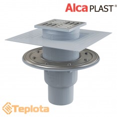  Alcaplast Зливний трап APV2324 105х105/50/74 мм, решітка з нержавіючої сталі, комбінований гідрозатвор 