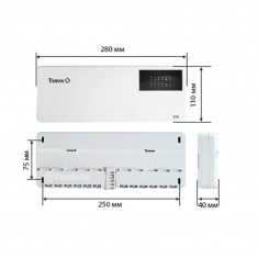  511108 Розумний контролер для водяної теплої підлоги Tervix Pro Line X10 ZigBee (8 контурів) 