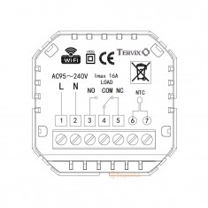  114330 Термостат з WiFi управлінням Tervix Pro Line для газового/електричного котла, чорний 