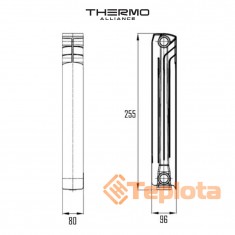  Радіатор біметалевий Thermo Alliance Bi-Ferrum 200/96 