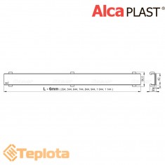  Alcaplast Душовий трап (водовідвідний жолоб) APZ1006-Professional, 850 мм 