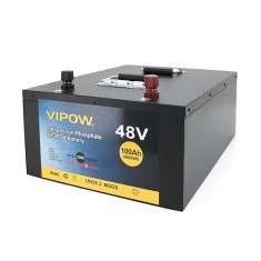  Акумуляторна батарея Vipow LiFePO4 51,2V 100Ah з вбудованою ВМS платою 80A (450*442*177) (LiFePO4512-100 / 80) 