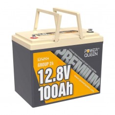  Акумуляторна батарея LiFePO4 Power Queen 12V 100Ah Pro, 1280Wh, BMS 100A, 329*172*214мм (PowerQueen-12V100Ah-Pro) 