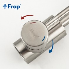  Змішувач для кухні Frap F44899-1 з гнучким виливом, 2 режими 