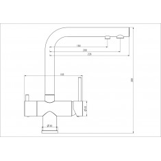 Змішувач для кухні на дві води GAPPO G43752-7 під фільтр, чорний/хром 
