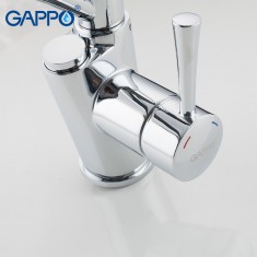  Змішувач для кухні на дві води GAPPO G4398-11 з гнучким виливом, чорний/хром 