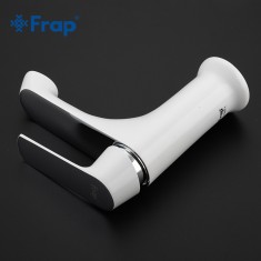 Змішувач для умивальника Frap F1031, білий/хром 