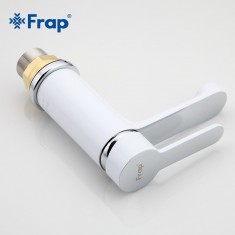  Змішувач для умивальника Frap F1041, білий/хром 