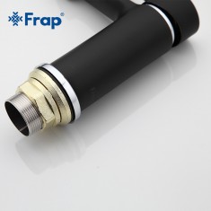  Змішувач для умивальника Frap F1042, чорний/хром 