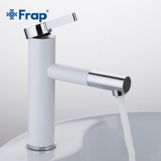  Змішувач для умивальника Frap F1052-14 високий, білий/хром 