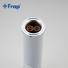  Змішувач для умивальника Frap F1052-14 високий, білий/хром 