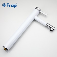  Змішувач для умивальника Frap F1052-15 високий, білий/хром 
