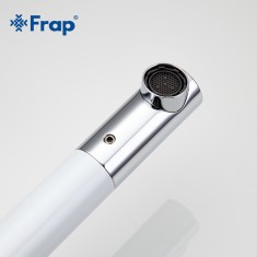  Змішувач для умивальника Frap F1052-15 високий, білий/хром 