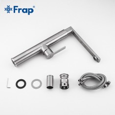  Змішувач для умивальника Frap F10899-1, нержавіюча сталь 