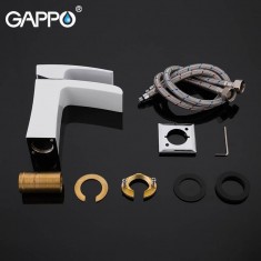  Змішувач для умивальника GAPPO G1007-30, білий/хром 