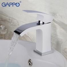  Змішувач для умивальника GAPPO G1007-8, білий/хром 