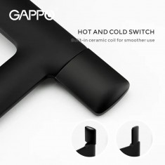  Змішувач для умивальника GAPPO G1052-86, чорний 