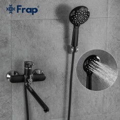  Змішувач для ванни Frap F2249-6, чорний/хром 