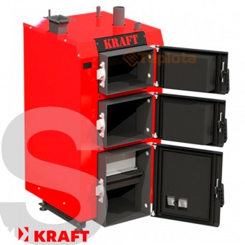  Котел твердопаливний Kraft S 10 кВт без автоматики (Котел Крафт С - тривалого горіння) 
