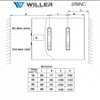  Водонагрівач Willer Spring EVH80R (бойлер) 
