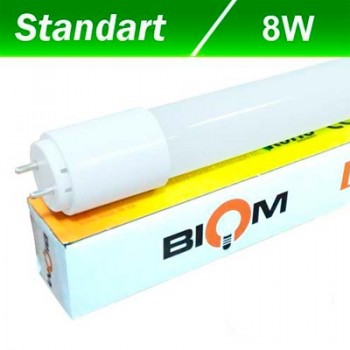 Світлодіодна лампа Светодиодная лампа Biom LED TUBE T8-GL-600 8W G13 6200K (T8-GL-600-8W CW) 