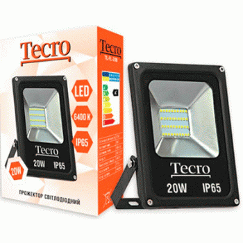  Світлодіодний прожектор Tecro LED 20W 6400K 1400Lm IP65 (TL-FL-20B) 