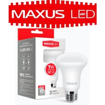 Світлодіодна лампа Светодиодная лампа  MAXUS LED R63 7W 4100K 220V E27 (1-LED-556) 