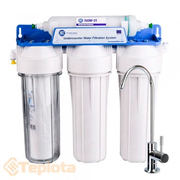  Aquafilter Чотириступенева система ультрафільтрації (механічне та вугільне очищення, капілярна мембрана) FP3-HJ-K1N, під мийку, розмір 10