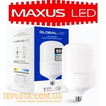 Світлодіодна лампа Светодиодная промышленная лампа Maxus LED Global HW E27 50W 6500K 4300lm (1-GHW-006-1) 
