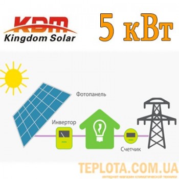  Мережева сонячна фотоелектрична станція 5 кВт (пакетна пропозиція під Зелений тариф) 