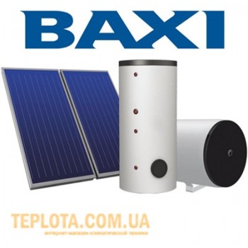  Плоский сонячний колектор Baxi. Геліокомплект для двоконтурного котла. Пакетна пропозиція (200 л. гарячої води на добу) 