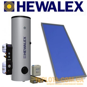  Пакетна пропозиція геліосистеми Hewalex Compact Plus -150 з плоским колектором KS2100 T AC і бойлером на 150 літрів 