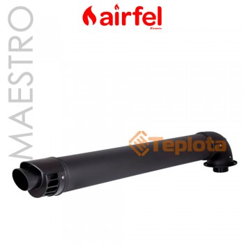  Комплект для коаксіального димоходу конденсаційного котла 1000 мм, (60/100, чорний) Airfel Maestro 