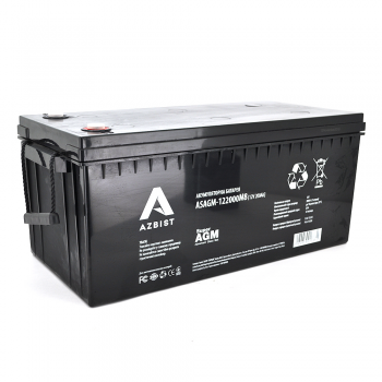  Аккумулятор ASBIST Super AGM ASAGM-122000M8, Black Case, 12V 200.0Ah ( 522 х 240 х 219 (224) ) Q1+ подарунок  Безкоштовна доставка   