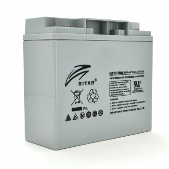  Аккумуляторная батарея AGM RITAR HR12-60W, Gray Case, 12V 17.0Ah ( 181 х 77 х 167 (167 ) 4.80 kg Q4 (HR1260W) 