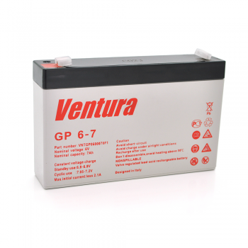  Аккумуляторная батарея Ventura 6V 7Ah (151*34*100), Q10 (GP 6-7) 