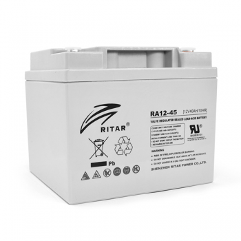  Акумуляторна батарея AGM RITAR RA12-45, Gray Case, 12V 45.0Ah (198 x 166 x169 ) Q1 