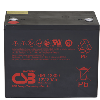  Акумуляторна батарея CSB GPL12800, 12V 80Ah (261х168х210 (220) 