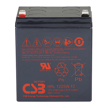  Акумуляторна батарея CSB HRL1225WF2, 12V 5.8Ah (101х70х90мм) (HRL1225WF2FR) 
