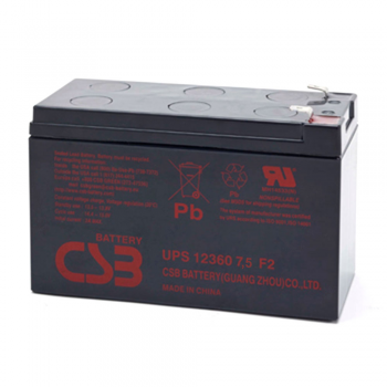  Акумуляторна батарея CSB UPS12360, 12V7,5Ah (151х65х94мм) (UPS123607F2) 