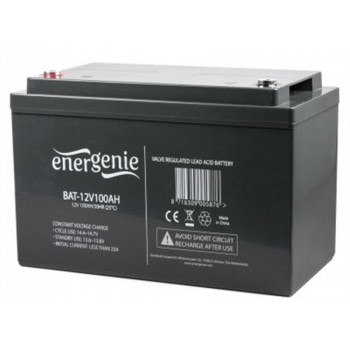  Акумуляторна батарея EnerGenie 12В 100AH (BAT-12V100AH) AGM+ подарунок  Безкоштовна доставка   