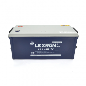  Акумуляторна батарея Lexron LR-DCK-12-210 Carbon-Gel 12V 210 Ah DEEP CYCLE (522 x 240 x 222) 59.5kg (LR12-210)+ подарунок  Безкоштовна доставка   