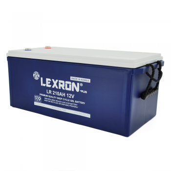  Акумуляторна батарея Lexron LXR-12-210 GEL 12V 210 Ah (522 x 240 x 222) 59.5kg (LXR12-210)+ подарунок  Безкоштовна доставка   