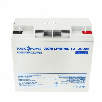  Акумуляторна батарея LogicPower 12V 20AH (LPM-MG 12 - 20 AH) AGM мультигель  